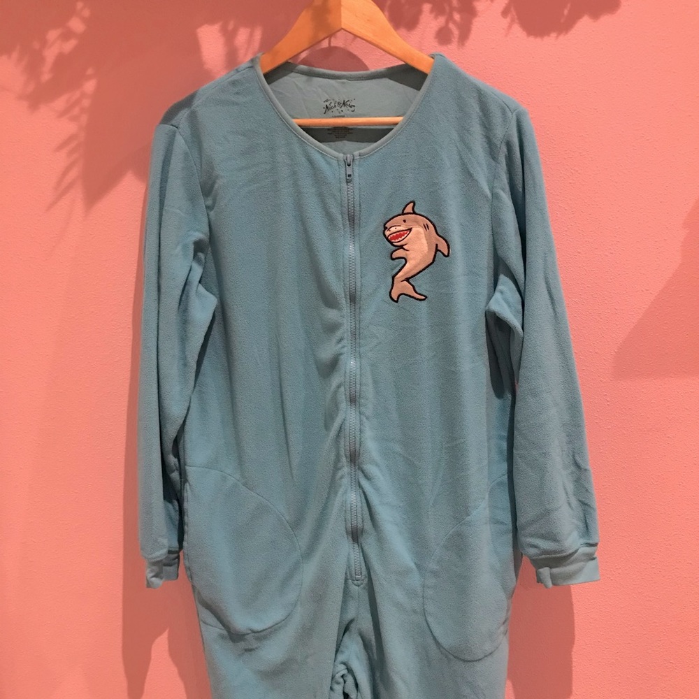 shark footie pajamas 🦈